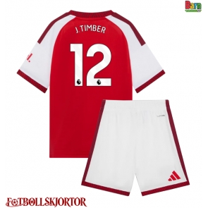 Arsenal Jurrien Timber #12 Hemmakläder Barn 2026-27 Kortärmad (+ Korta byxor)